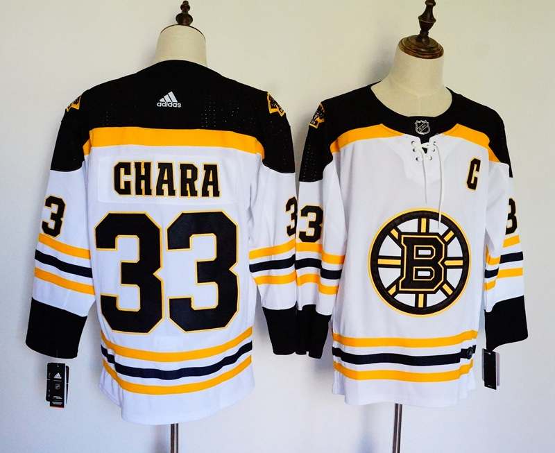 Boston Bruins White #33 GHARA NHL Jersey Boston Bruins White #33 GHARA NHL Jersey