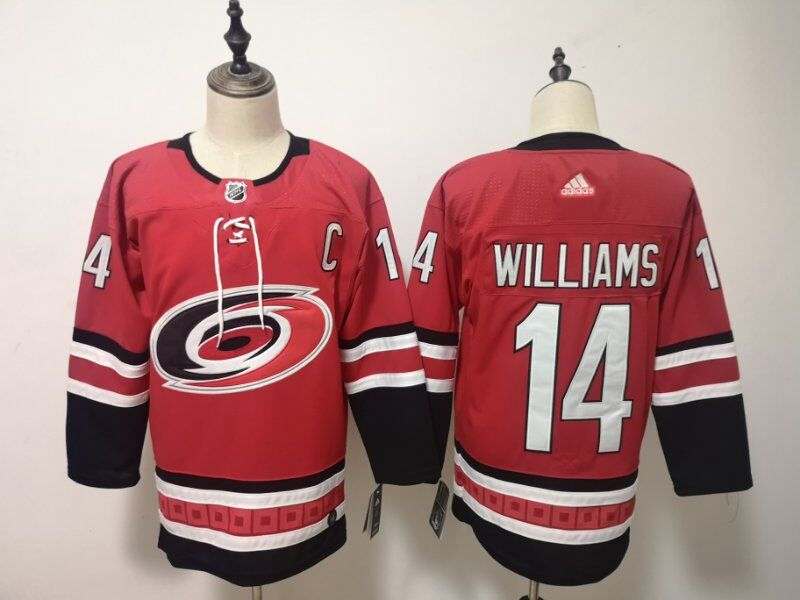 Carolina Hurricanes Red #14 WILLAMS NHL Jersey Carolina Hurricanes Red #14 WILLAMS NHL Jersey