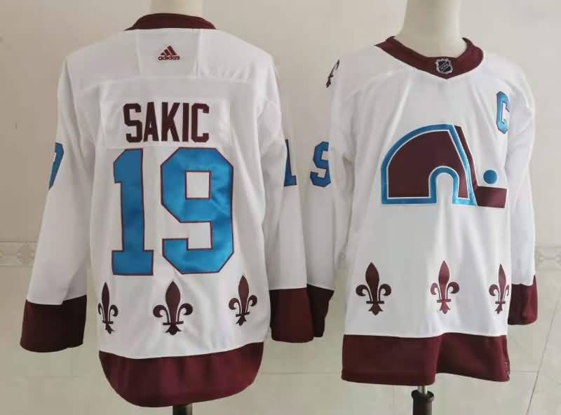 Colorado Avalanche White #19 SAKIC Classica NHL Jersey Colorado Avalanche White #19 SAKIC Classica NHL Jersey