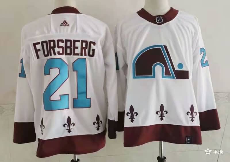 Colorado Avalanche White #21 FORSBERG Classica NHL Jersey Colorado Avalanche White #21 FORSBERG Classica NHL Jersey