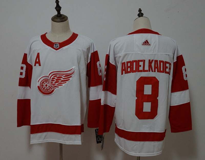 Detroit Red Wings White #8 ACDELKADER NHL Jersey Detroit Red Wings White #8 ACDELKADER NHL Jersey