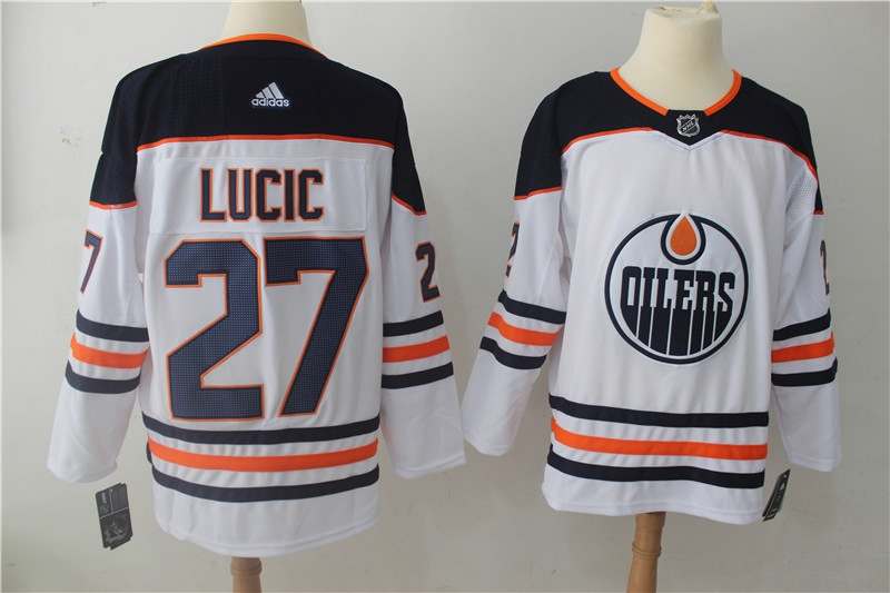 Edmonton Oilers White #27 LUCIC NHL Jersey Edmonton Oilers White #27 LUCIC NHL Jersey