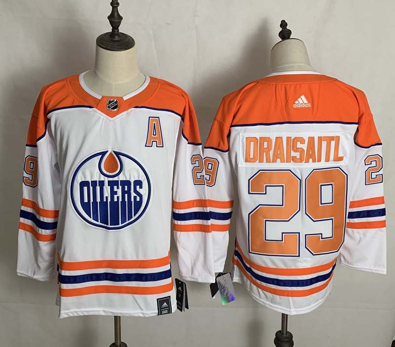 Edmonton Oilers White #29 DRAISAITL NHL Jersey 02 Edmonton Oilers White #29 DRAISAITL NHL Jersey 02