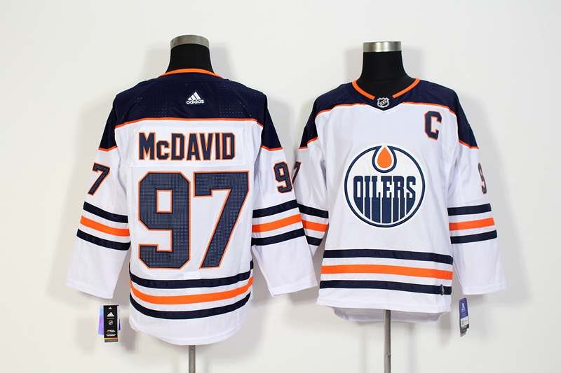 Edmonton Oilers White #97 MCDAVID NHL Jersey Edmonton Oilers White #97 MCDAVID NHL Jersey