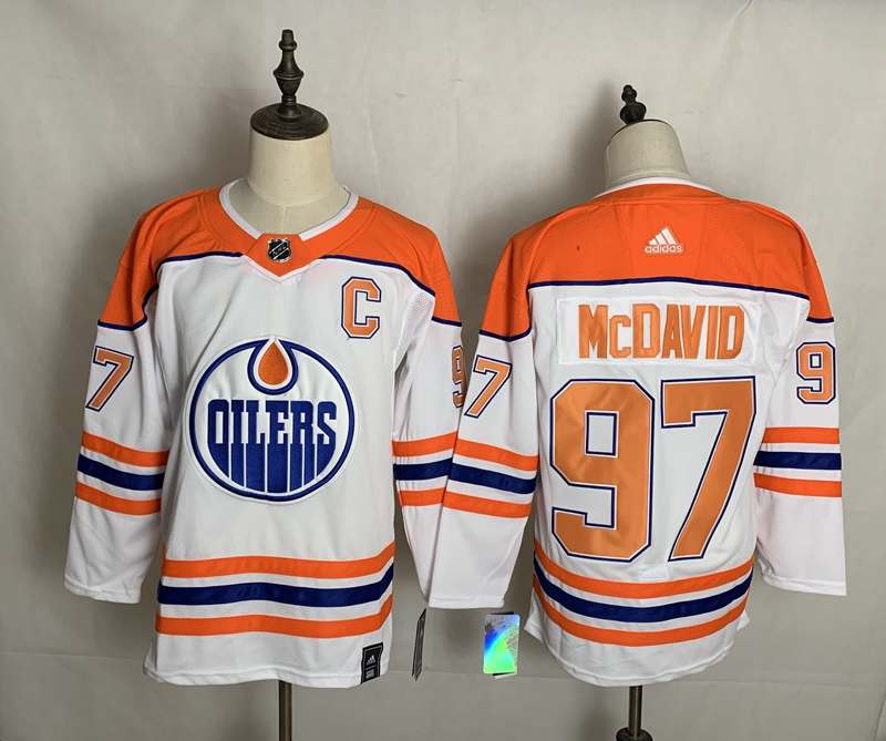 Edmonton Oilers White #97 MCDAVID NHL Jersey 02 Edmonton Oilers White #97 MCDAVID NHL Jersey 02