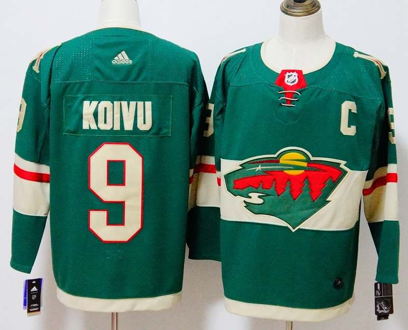 Minnesota Wild Green #9 KOIVU NHL Jersey Minnesota Wild Green #9 KOIVU NHL Jersey