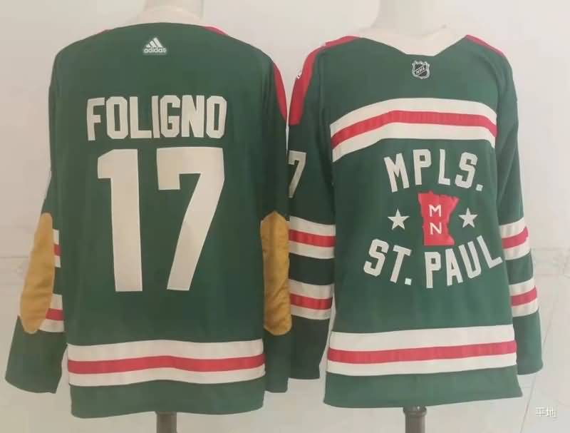 Minnesota Wild Green #17 FOLIGNO NHL Jersey Minnesota Wild Green #17 FOLIGNO NHL Jersey