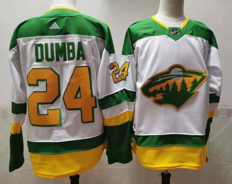 Minnesota Wild White #24 DUMBA NHL Jersey Minnesota Wild White #24 DUMBA NHL Jersey