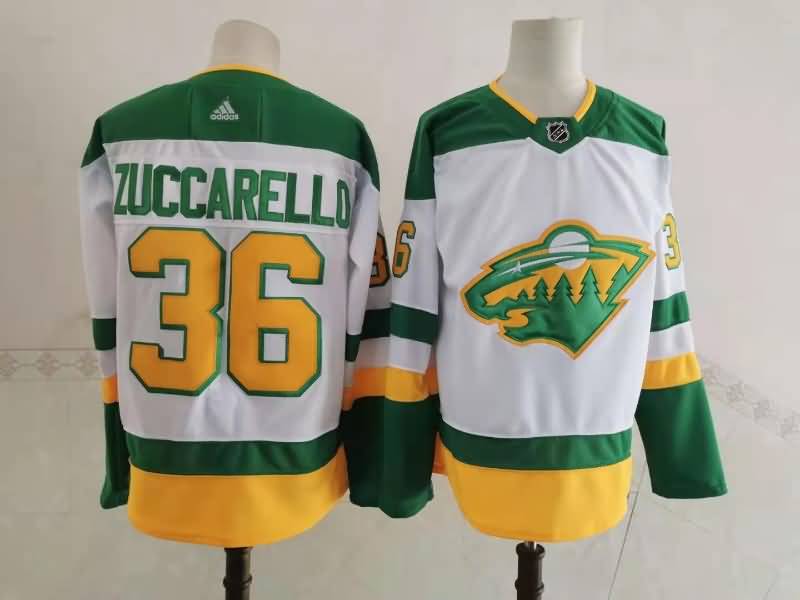 Minnesota Wild White #36 ZUCCARELLO NHL Jersey Minnesota Wild White #36 ZUCCARELLO NHL Jersey