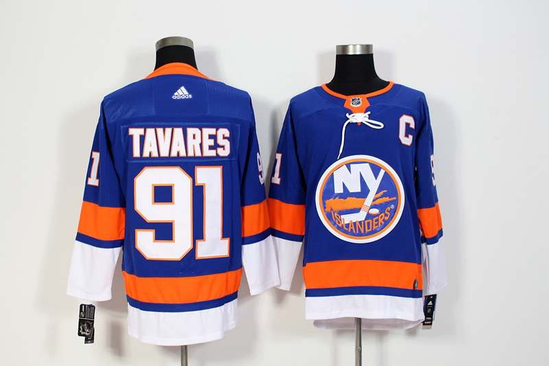New York Islanders Blue #91 TAVARES NHL Jersey New York Islanders Blue #91 TAVARES NHL Jersey