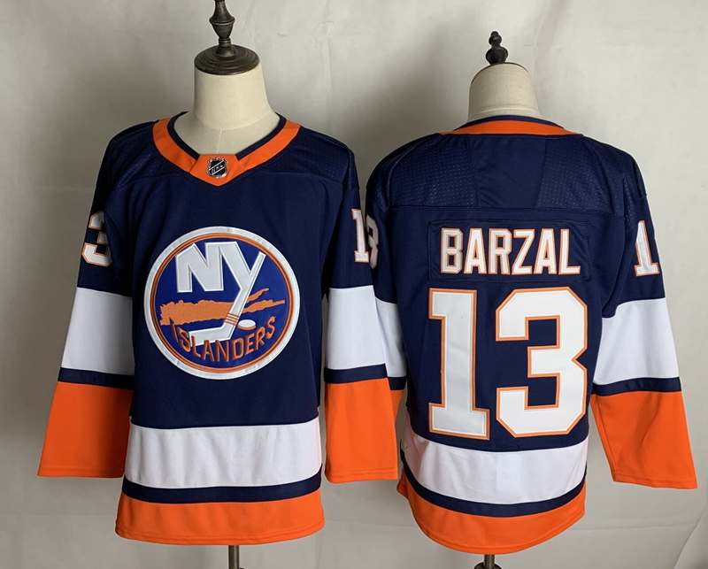 New York Islanders Dark Blue #13 BARZAL NHL Jersey New York Islanders Dark Blue #13 BARZAL NHL Jersey