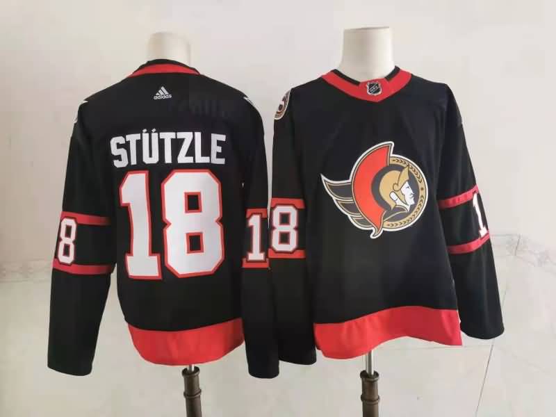 Ottawa Senators Black #18 STUTZLE NHL Jersey Ottawa Senators Black #18 STUTZLE NHL Jersey