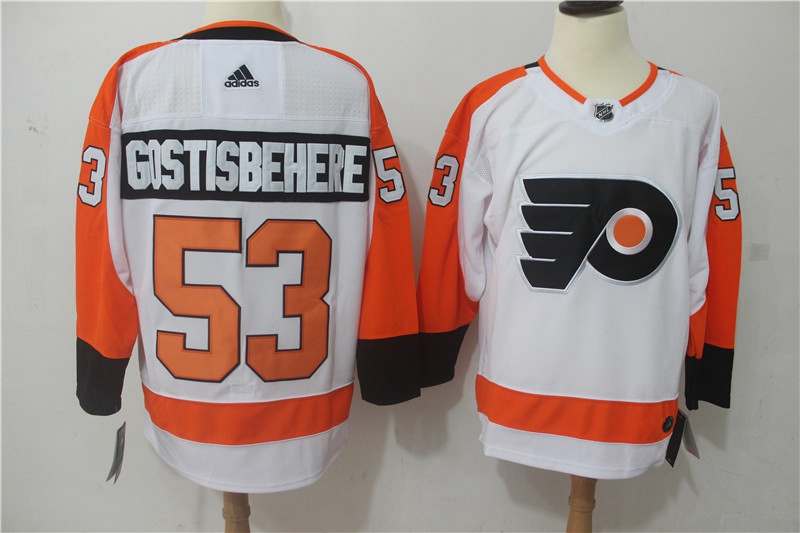 Philadelphia Flyers White #53 GOSTISBEHERE NHL Jersey Philadelphia Flyers White #53 GOSTISBEHERE NHL Jersey