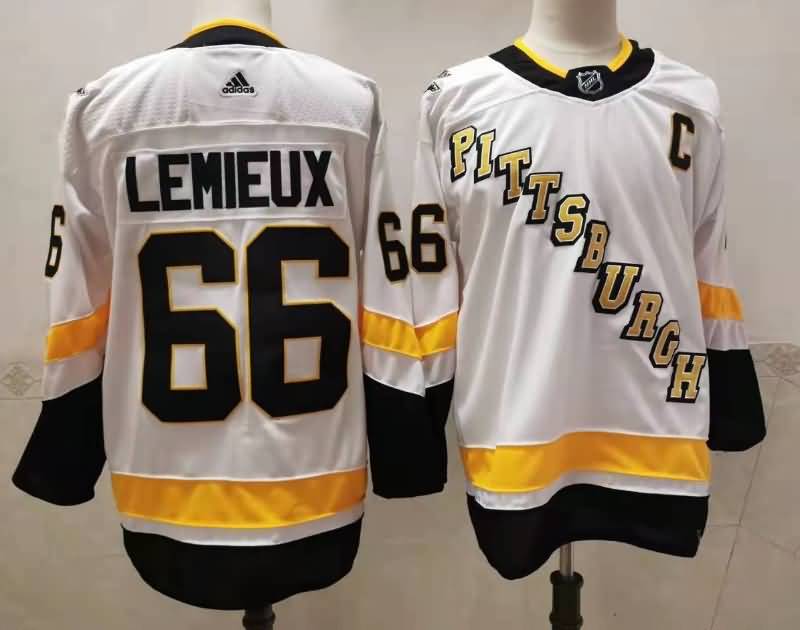 Pittsburgh Penguins White #66 LEMIEUX NHL Jersey Pittsburgh Penguins White #66 LEMIEUX NHL Jersey