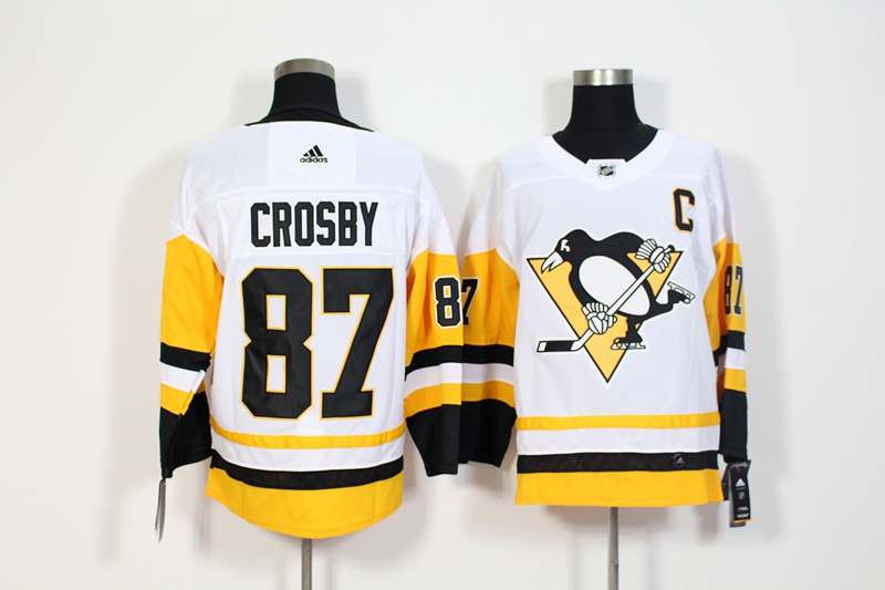 Pittsburgh Penguins White #87 CROSBY NHL Jersey Pittsburgh Penguins White #87 CROSBY NHL Jersey