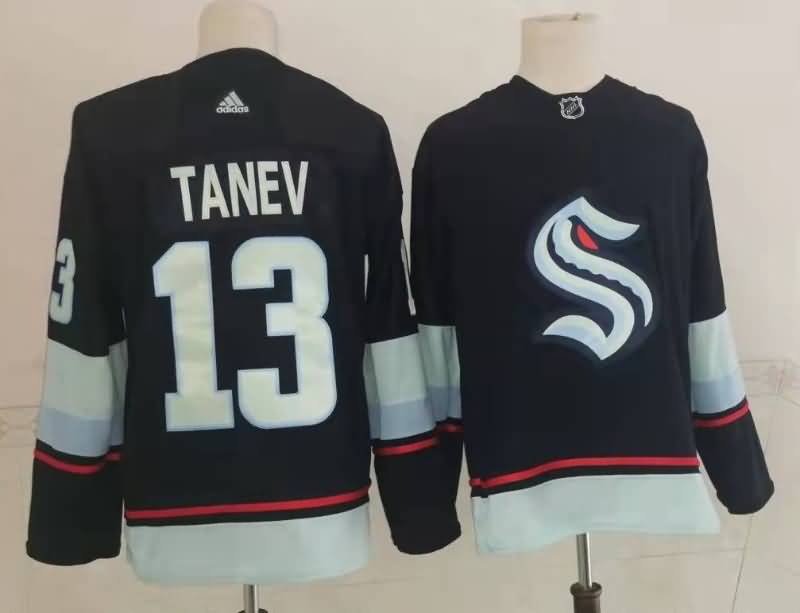 Seattle Kraken Dark Blue #13 TANEV NHL Jersey Seattle Kraken Dark Blue #13 TANEV NHL Jersey