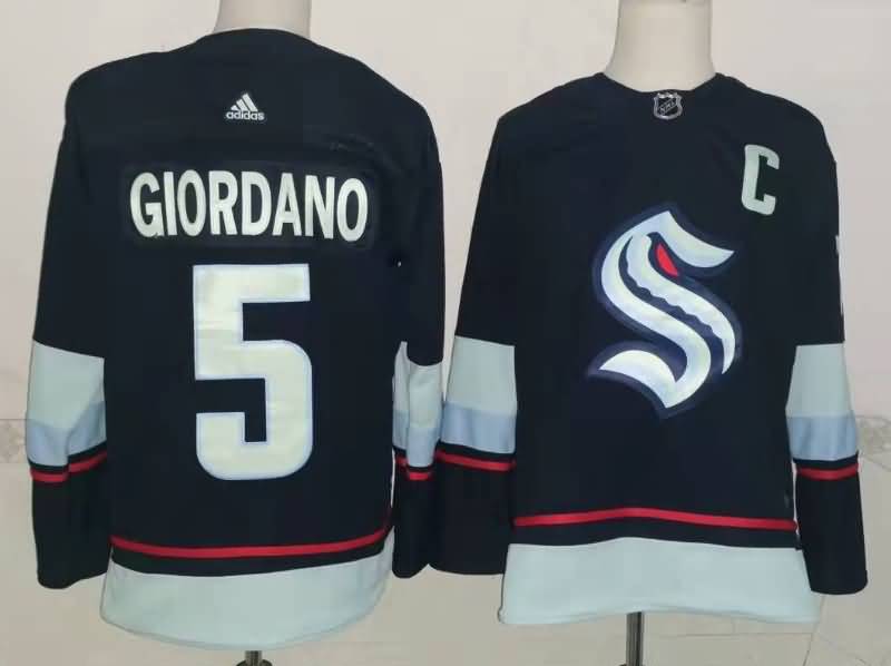 Seattle Kraken Dark Blue #5 GIORDANO NHL Jersey Seattle Kraken Dark Blue #5 GIORDANO NHL Jersey