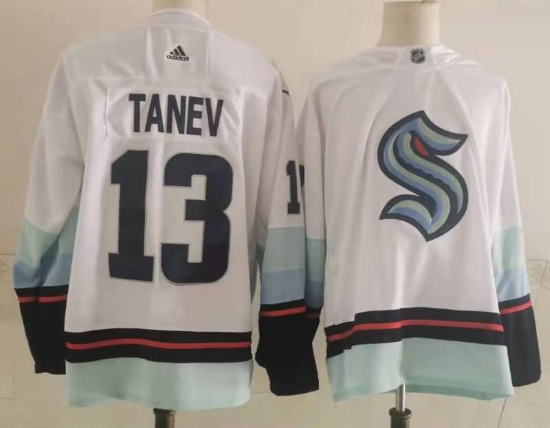 Seattle Kraken White #13 TANEV NHL Jersey Seattle Kraken White #13 TANEV NHL Jersey