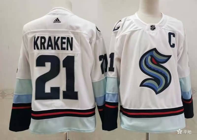 Seattle Kraken White #21 KRAKEN NHL Jersey Seattle Kraken White #21 KRAKEN NHL Jersey
