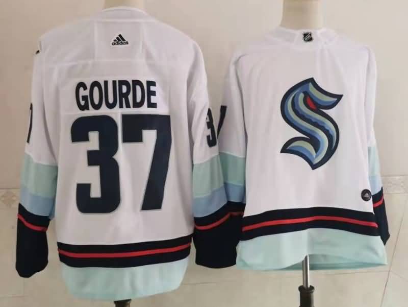 Seattle Kraken White #37 GOURDE NHL Jersey Seattle Kraken White #37 GOURDE NHL Jersey