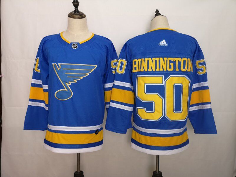 St Louis Blues Blue #50 BINNINGTON NHL Jersey 02 St Louis Blues Blue #50 BINNINGTON NHL Jersey 02