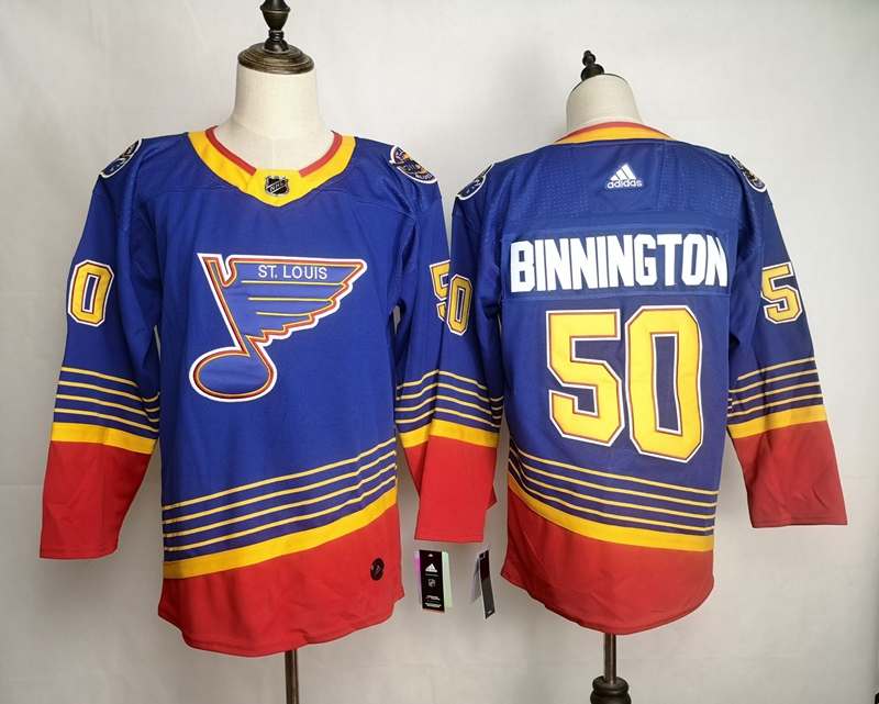 St Louis Blues Blue #50 BINNINGTON Classics NHL Jersey St Louis Blues Blue #50 BINNINGTON Classics NHL Jersey