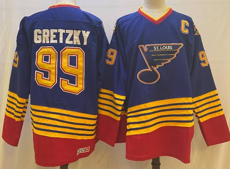 St Louis Blues Blue #99 GRETZKY Classics NHL Jersey St Louis Blues Blue #99 GRETZKY Classics NHL Jersey
