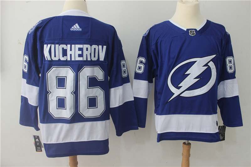 Tampa Bay Lightning Blue #86 KUCHEROV NHL Jersey Tampa Bay Lightning Blue #86 KUCHEROV NHL Jersey