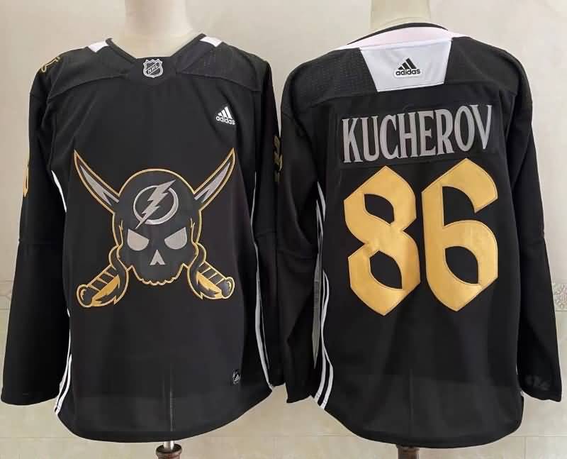 Tampa Bay Lightning Black #86 KUCHEROV NHL Jersey Tampa Bay Lightning Black #86 KUCHEROV NHL Jersey