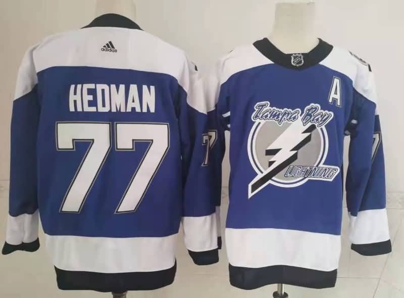 Tampa Bay Lightning Blue #77 HEDMAN NHL Jersey 02 Tampa Bay Lightning Blue #77 HEDMAN NHL Jersey 02