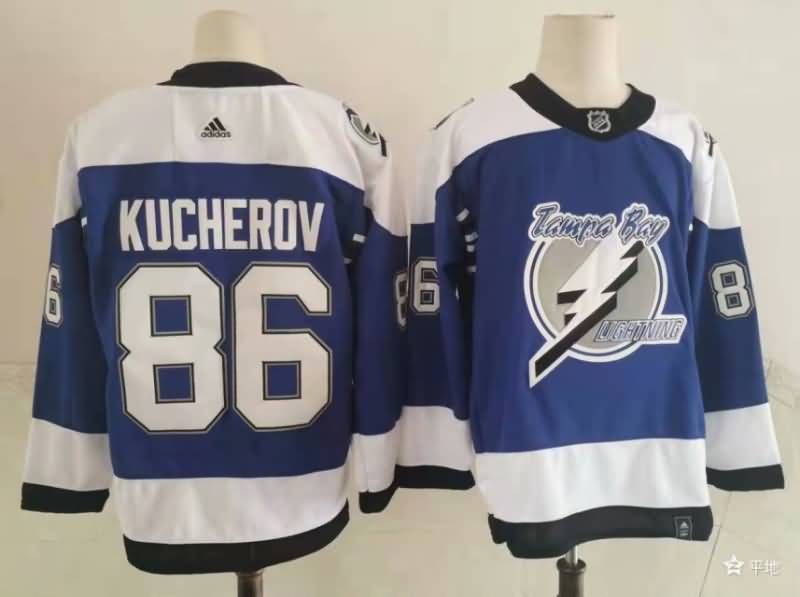 Tampa Bay Lightning Blue #86 KUCHEROV NHL Jersey 02 Tampa Bay Lightning Blue #86 KUCHEROV NHL Jersey 02