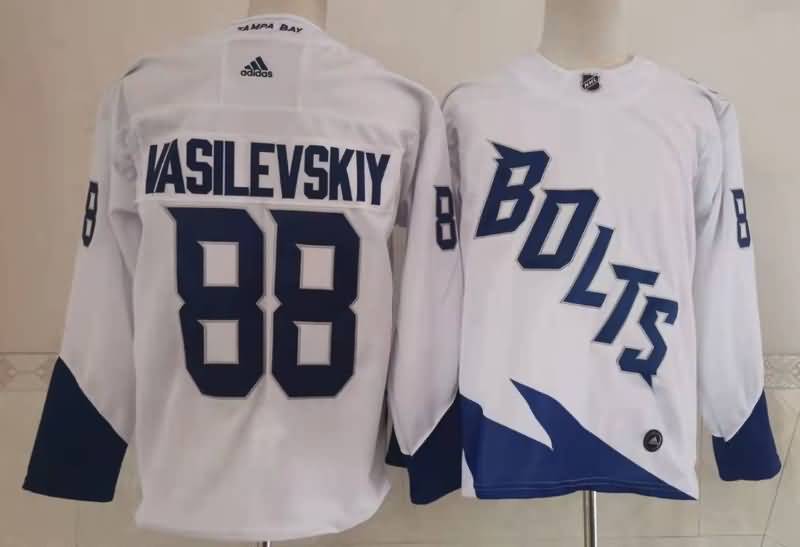Tampa Bay Lightning White #88 VASILEVSKIY NHL Jersey Tampa Bay Lightning White #88 VASILEVSKIY NHL Jersey