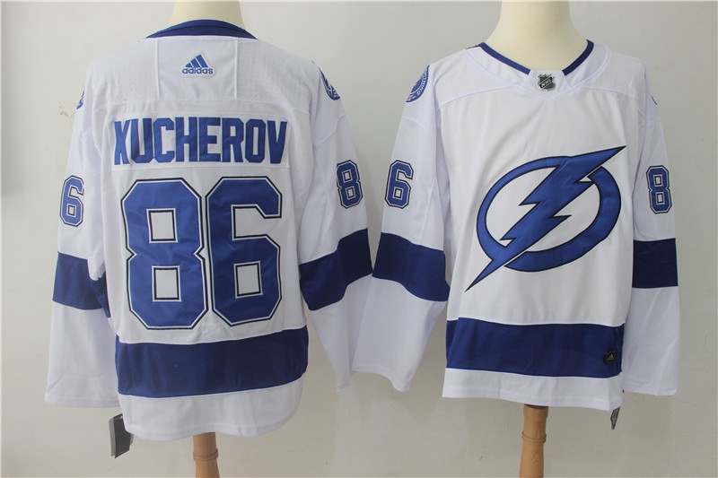 Tampa Bay Lightning White #86 KUCHEROV NHL Jersey Tampa Bay Lightning White #86 KUCHEROV NHL Jersey
