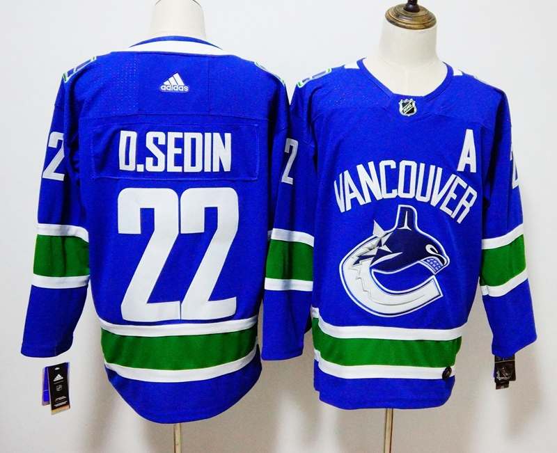 Vancouver Canucks Blue #22 OSEDIN NHL Jersey Vancouver Canucks Blue #22 OSEDIN NHL Jersey