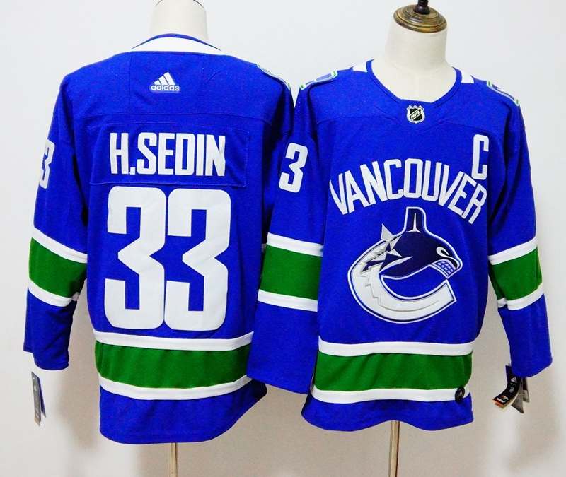 Vancouver Canucks Blue #33 HSEDIN NHL Jersey Vancouver Canucks Blue #33 HSEDIN NHL Jersey