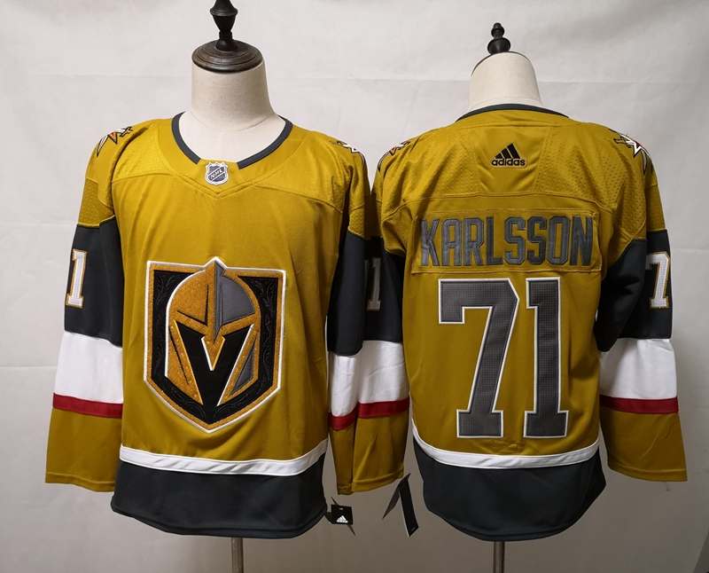 Vegas Golden Knights Golden #71 KARLSSON NHL Jersey Vegas Golden Knights Golden #71 KARLSSON NHL Jersey