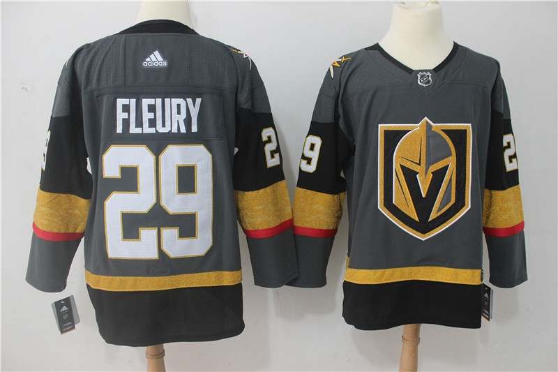 Vegas Golden Knights Grey #29 FLEURY NHL Jersey Vegas Golden Knights Grey #29 FLEURY NHL Jersey
