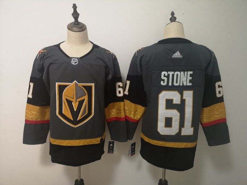 Vegas Golden Knights Grey #61 STONE NHL Jersey Vegas Golden Knights Grey #61 STONE NHL Jersey