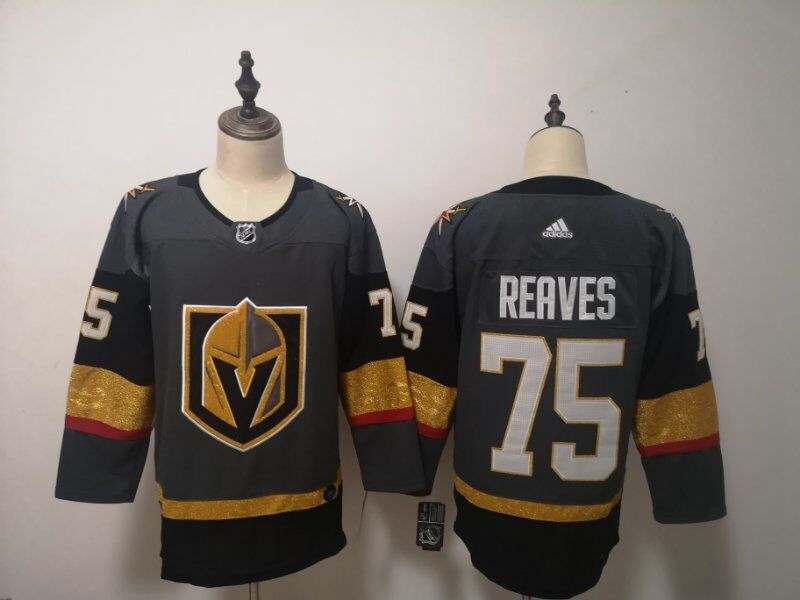 Vegas Golden Knights Grey #75 REAVES NHL Jersey Vegas Golden Knights Grey #75 REAVES NHL Jersey