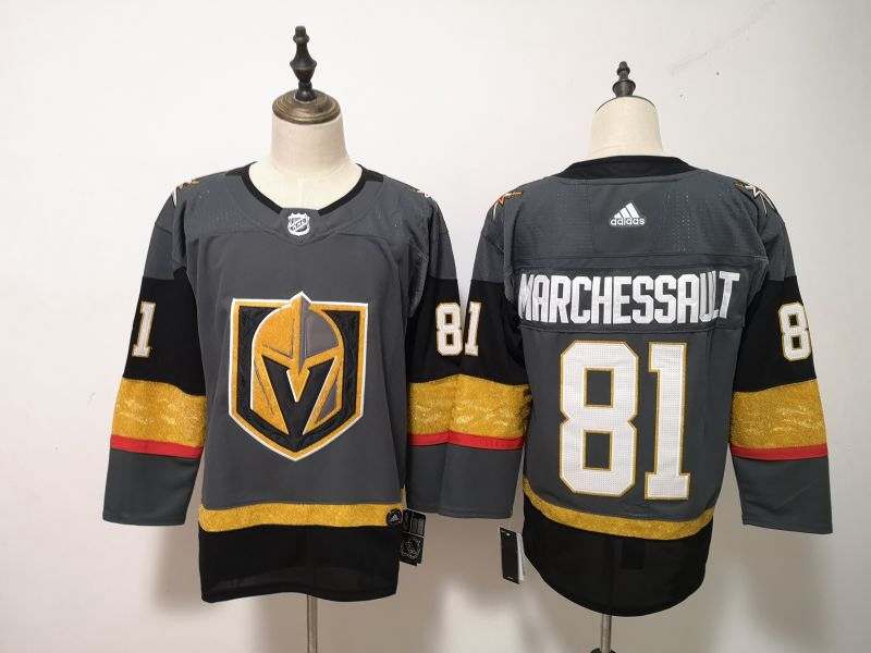 Vegas Golden Knights Grey #81 MARCHESSAULT NHL Jersey Vegas Golden Knights Grey #81 MARCHESSAULT NHL Jersey