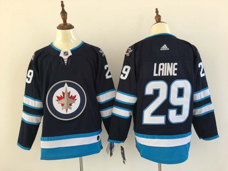 Winnipeg Jets Dark Blue #29 LAINE NHL Jersey Winnipeg Jets Dark Blue #29 LAINE NHL Jersey