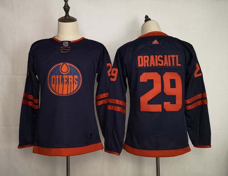 Edmonton Oilers #29 DRAISAITL Dark Blue Women Classics NHL Jersey Edmonton Oilers #29 DRAISAITL Dark Blue Women Classics NHL Jersey