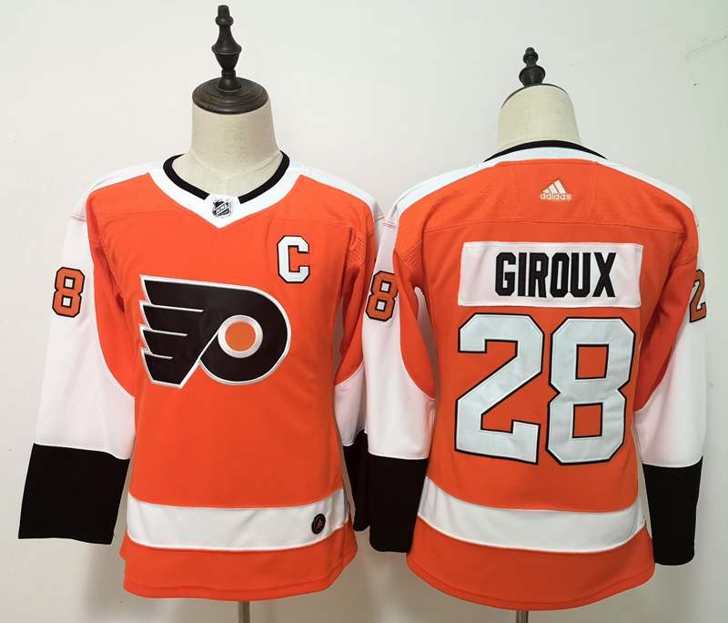 Philadelphia Flyers #28 GIROUX Orange Women NHL Jersey Philadelphia Flyers #28 GIROUX Orange Women NHL Jersey