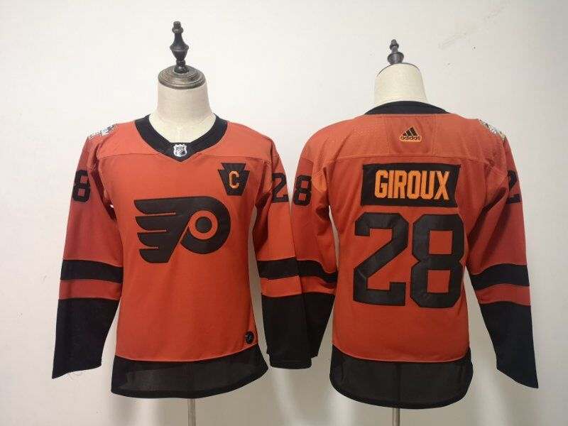 Philadelphia Flyers #28 GIROUX Orange Women NHL Jersey 02 Philadelphia Flyers #28 GIROUX Orange Women NHL Jersey 02