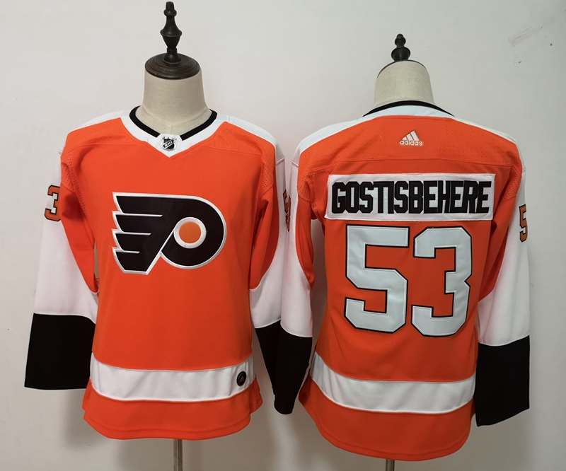 Philadelphia Flyers #53 GOSTISBEHERE Orange Women NHL Jersey Philadelphia Flyers #53 GOSTISBEHERE Orange Women NHL Jersey
