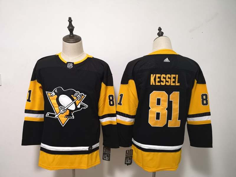 Pittsburgh Penguins #81 KESSEL Black Women NHL Jersey 02 Pittsburgh Penguins #81 KESSEL Black Women NHL Jersey 02
