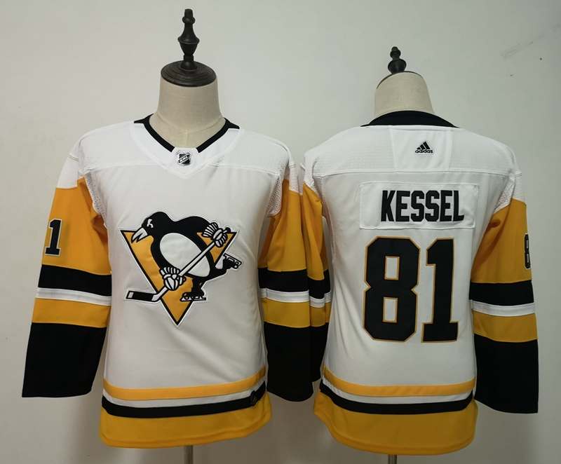Pittsburgh Penguins #81 KESSEL White Women NHL Jersey Pittsburgh Penguins #81 KESSEL White Women NHL Jersey