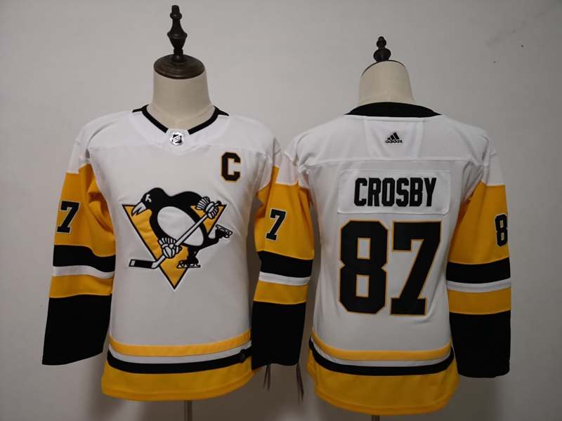 Pittsburgh Penguins #87 CROSBY White Women NHL Jersey Pittsburgh Penguins #87 CROSBY White Women NHL Jersey