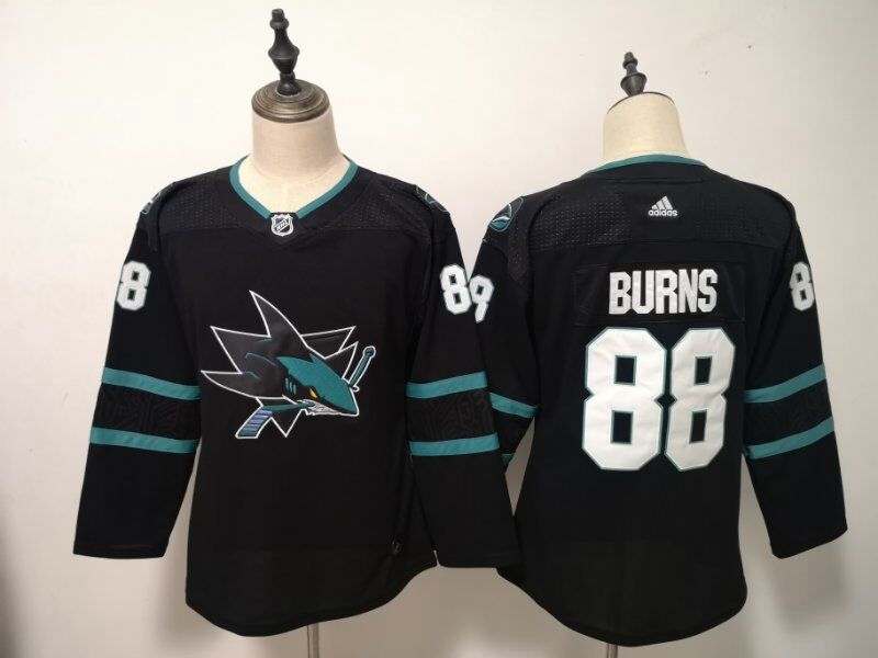 San Jose Sharks #88 BURNS Black Women NHL Jersey San Jose Sharks #88 BURNS Black Women NHL Jersey