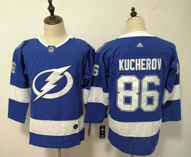 Tampa Bay Lightning #86 KUCHEROV Blue Women NHL Jersey Tampa Bay Lightning #86 KUCHEROV Blue Women NHL Jersey
